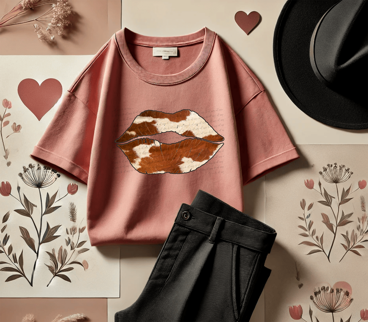 Western Cow Lips 81758 DTF Transfer