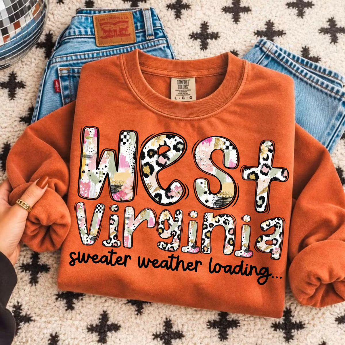 West Virginia sweater weather loading (Vehement) DTF Transfer