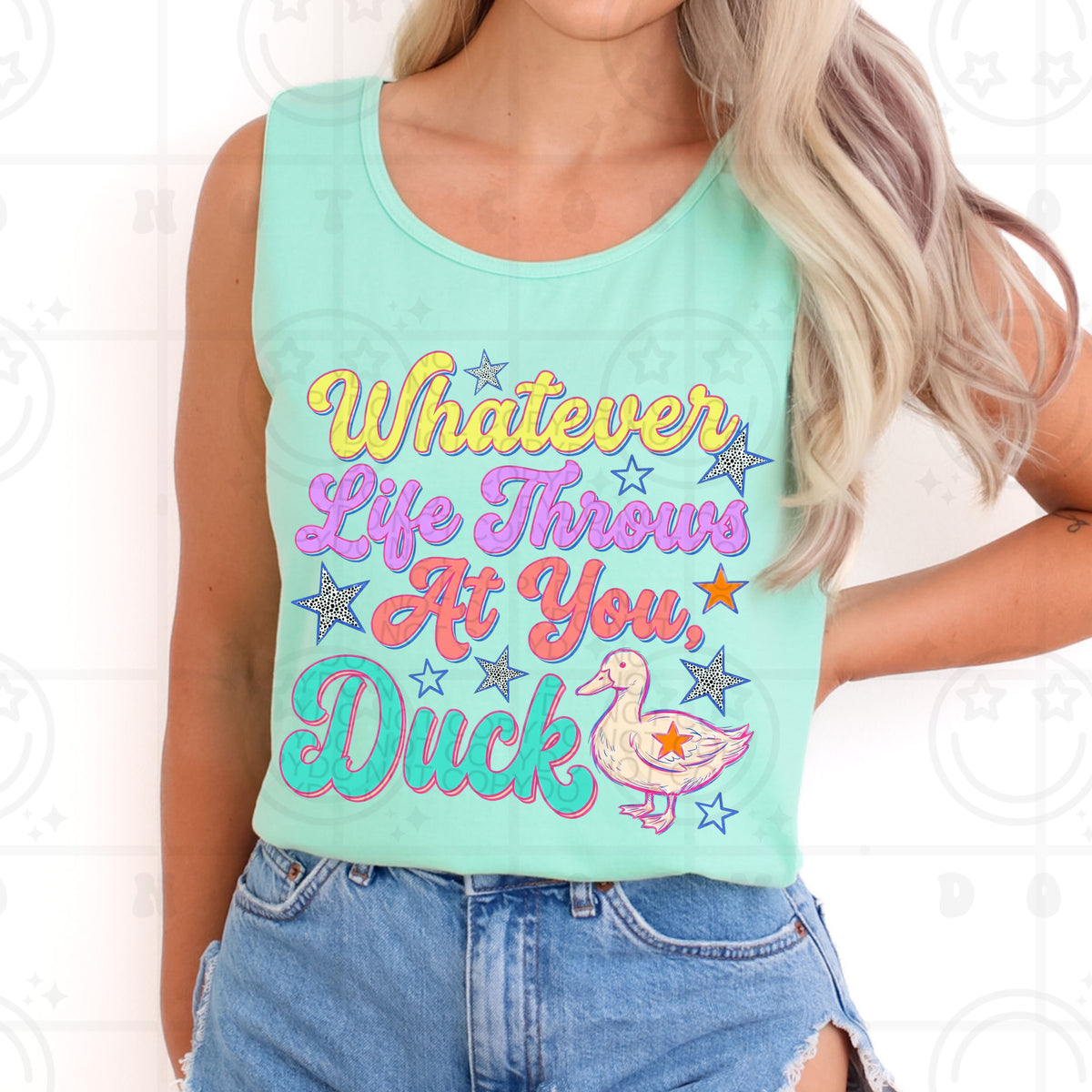 Whatever life throws at you duck (HW) DTF Transfer