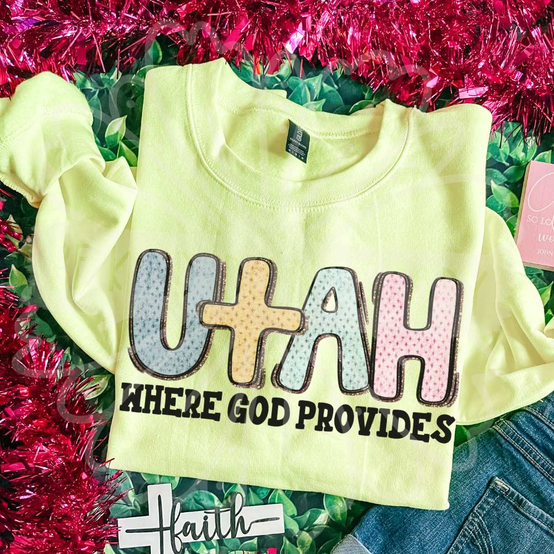 Utah where god provides (Vehement) DTF Transfer
