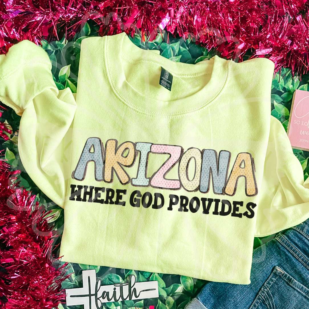 Arizona where god provides (Vehement) DTF Transfer