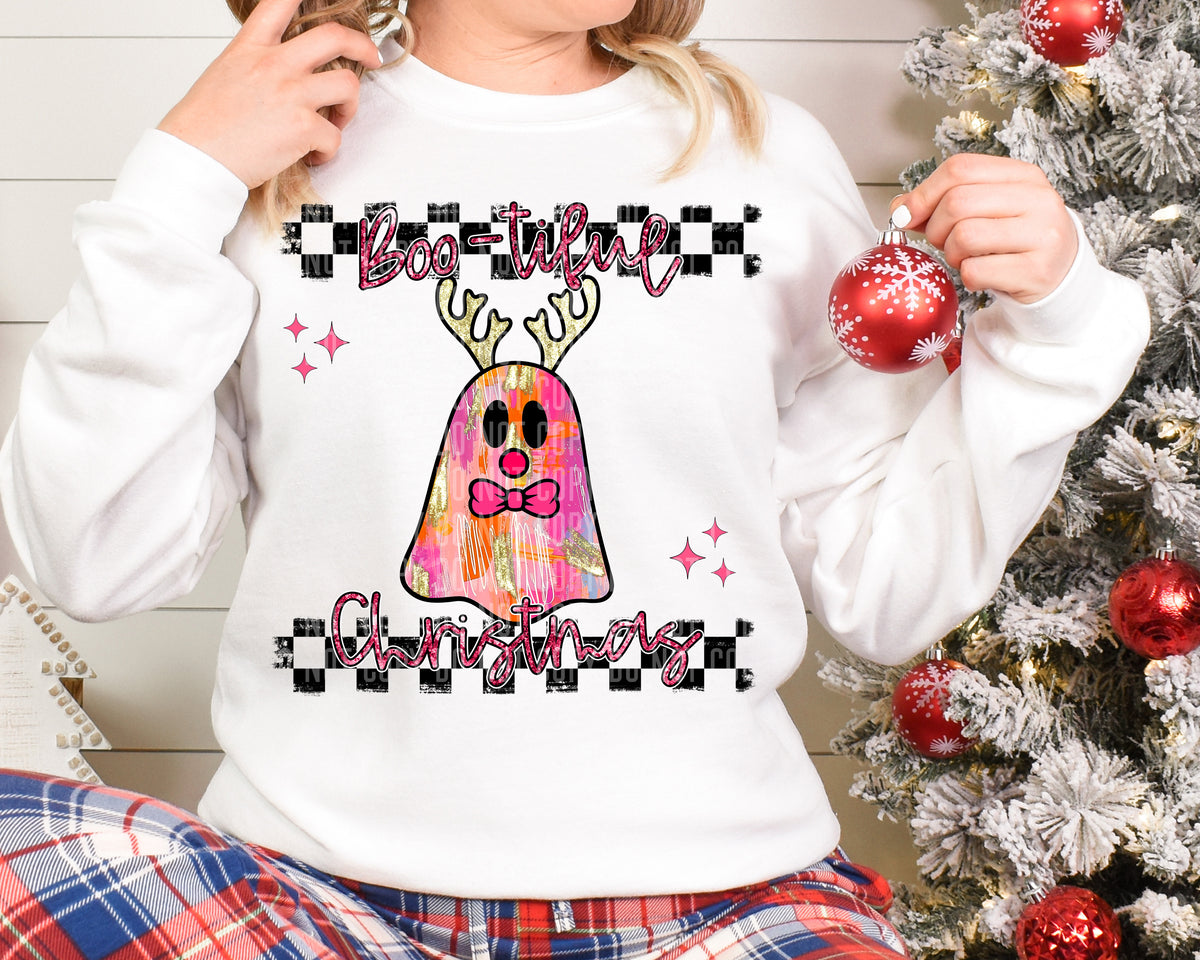 Boo-tiful Christmas Brush Stroke Ghost 66064 DTF transfer