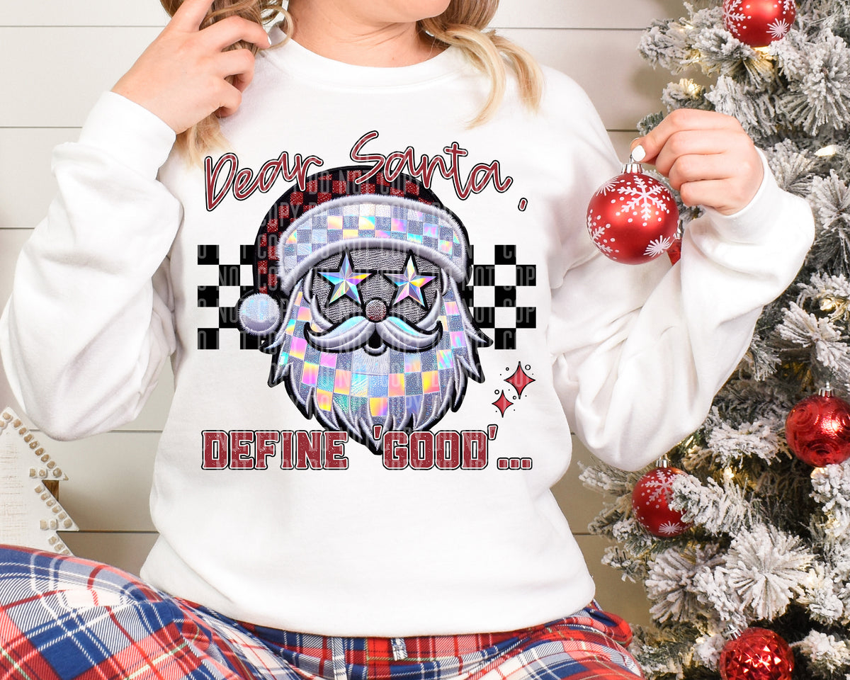 Dear Santa Define Good 69237 DTF transfer