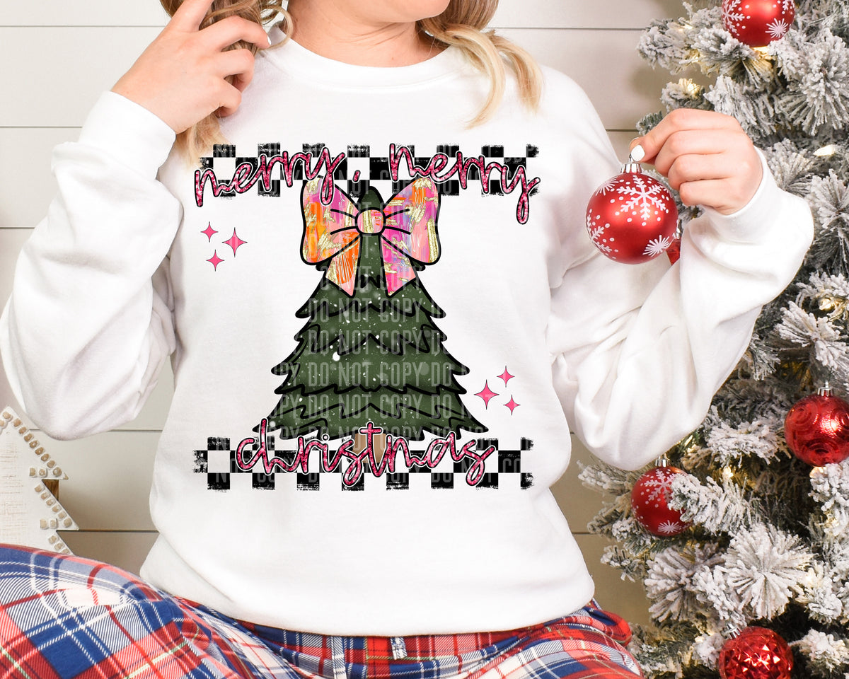 Merry Merry Christmas Tree 66067  DTF transfer