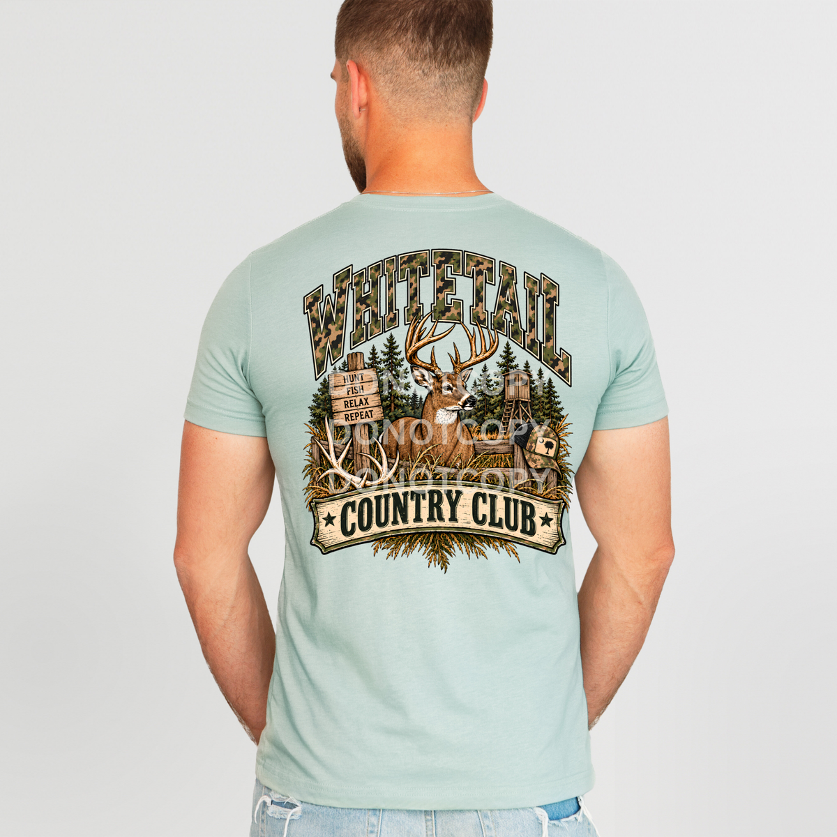 Whitetail country camo font (CSG) DTF Transfer