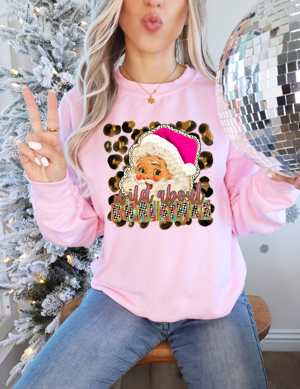 Wild About Christmas Santa Head 69465 DTF transfer