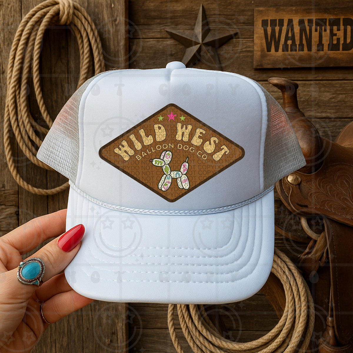 Wild west balloon dog co. patch (HW) 105027 DTF transfer