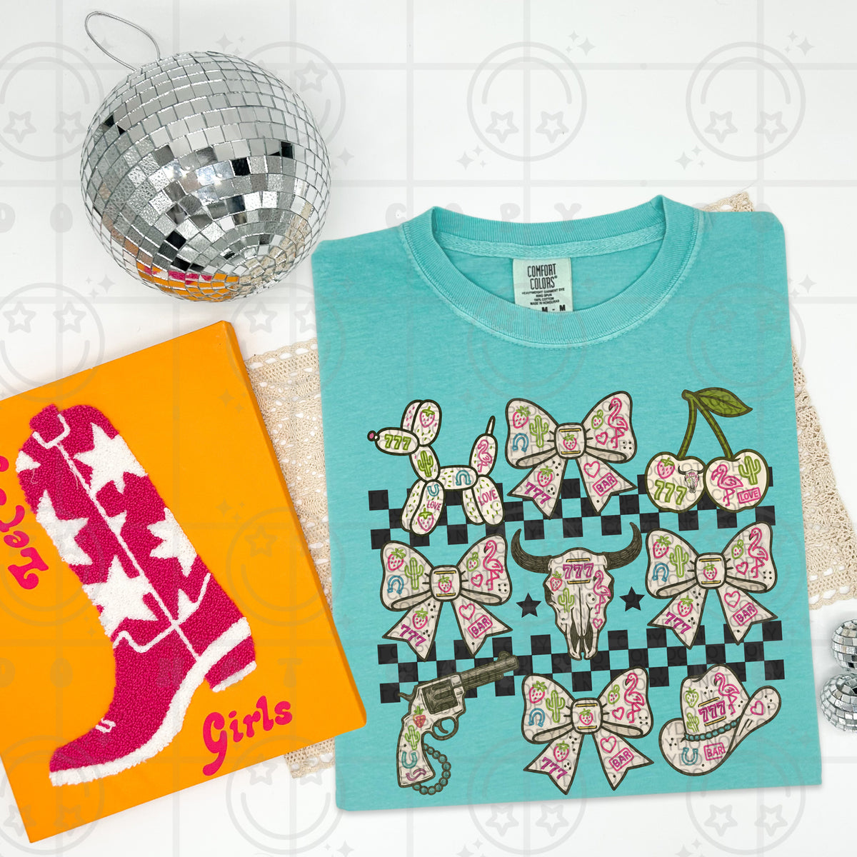 Wild west bow collage (HW) 105026 DTF transfer