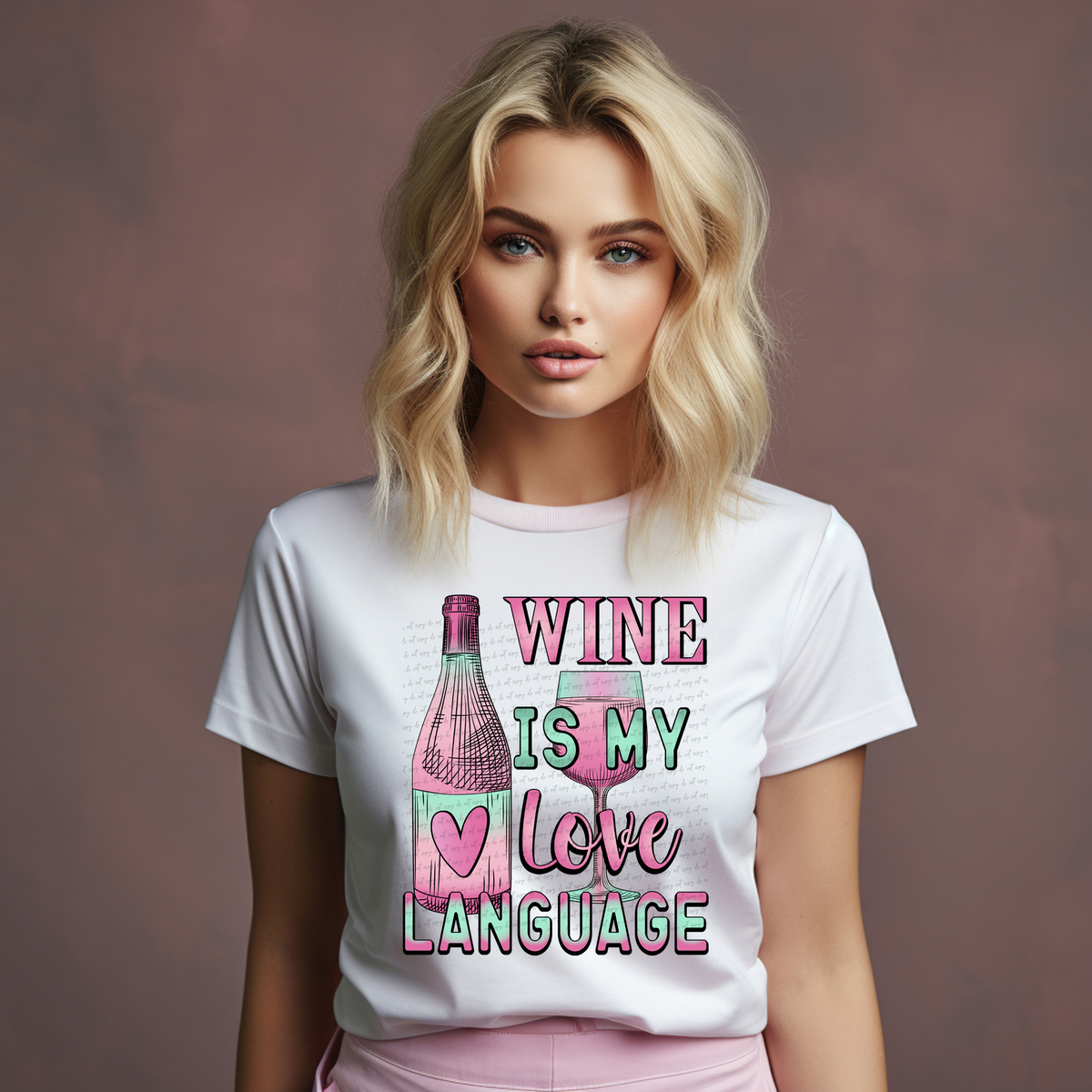 Wine Is My Love Language 81670 DTF Transfer