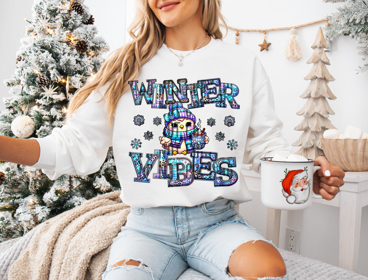 Winter Vibes Chick 71489 DTF transfer