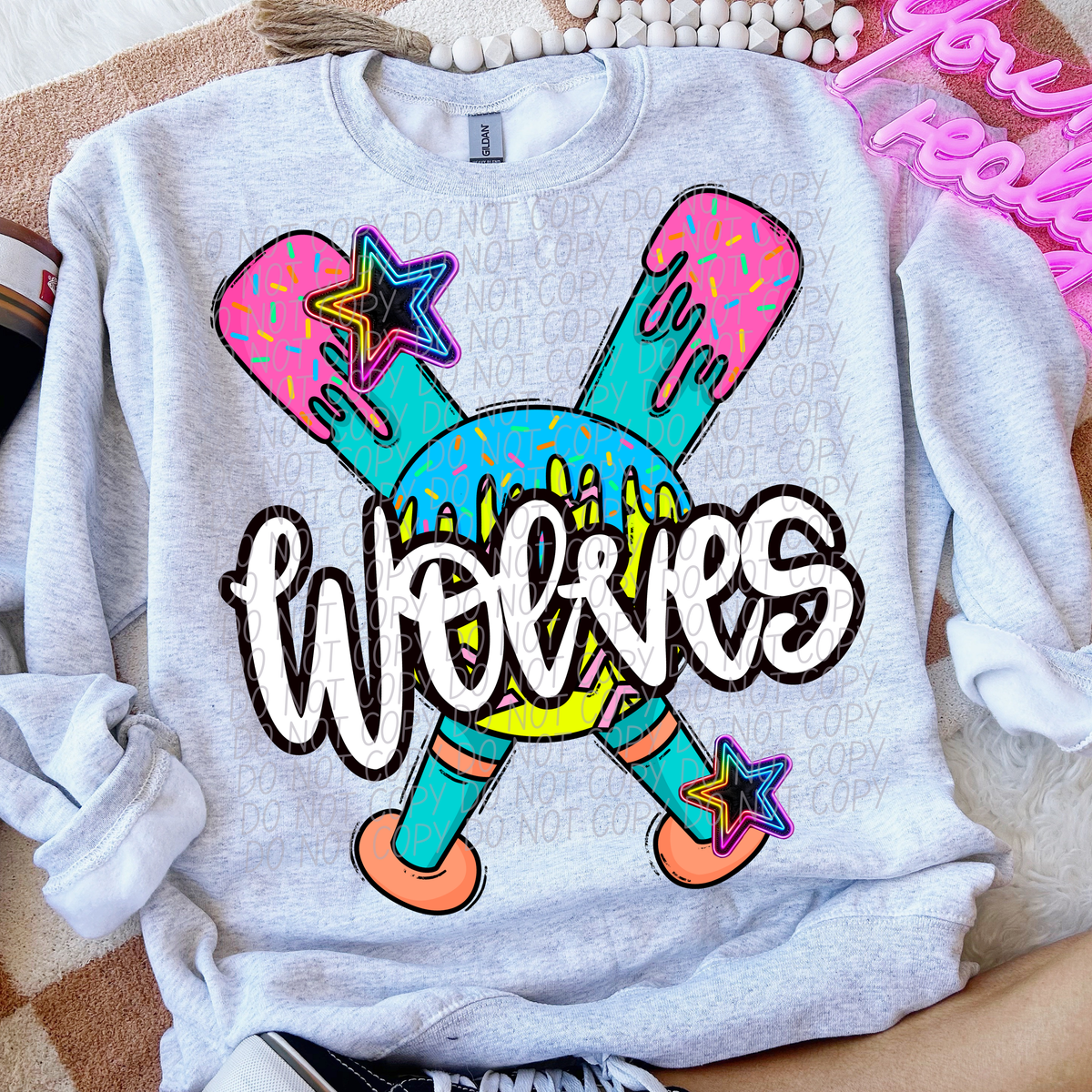 Dripping softball Wolves (CITY) DTF transfer