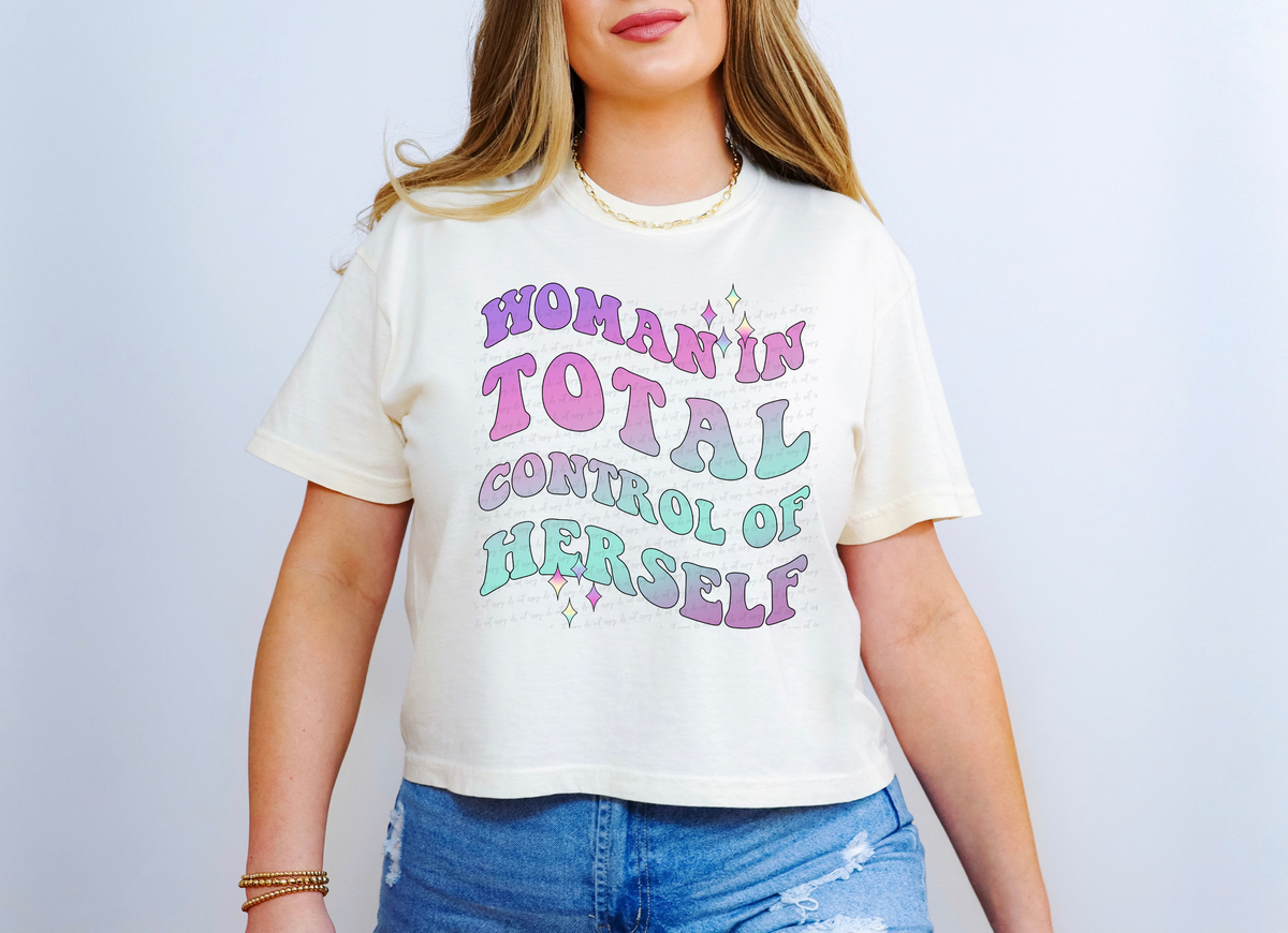 Woman In Total Control Of Herself Neon Font 117186 DTF Transfer