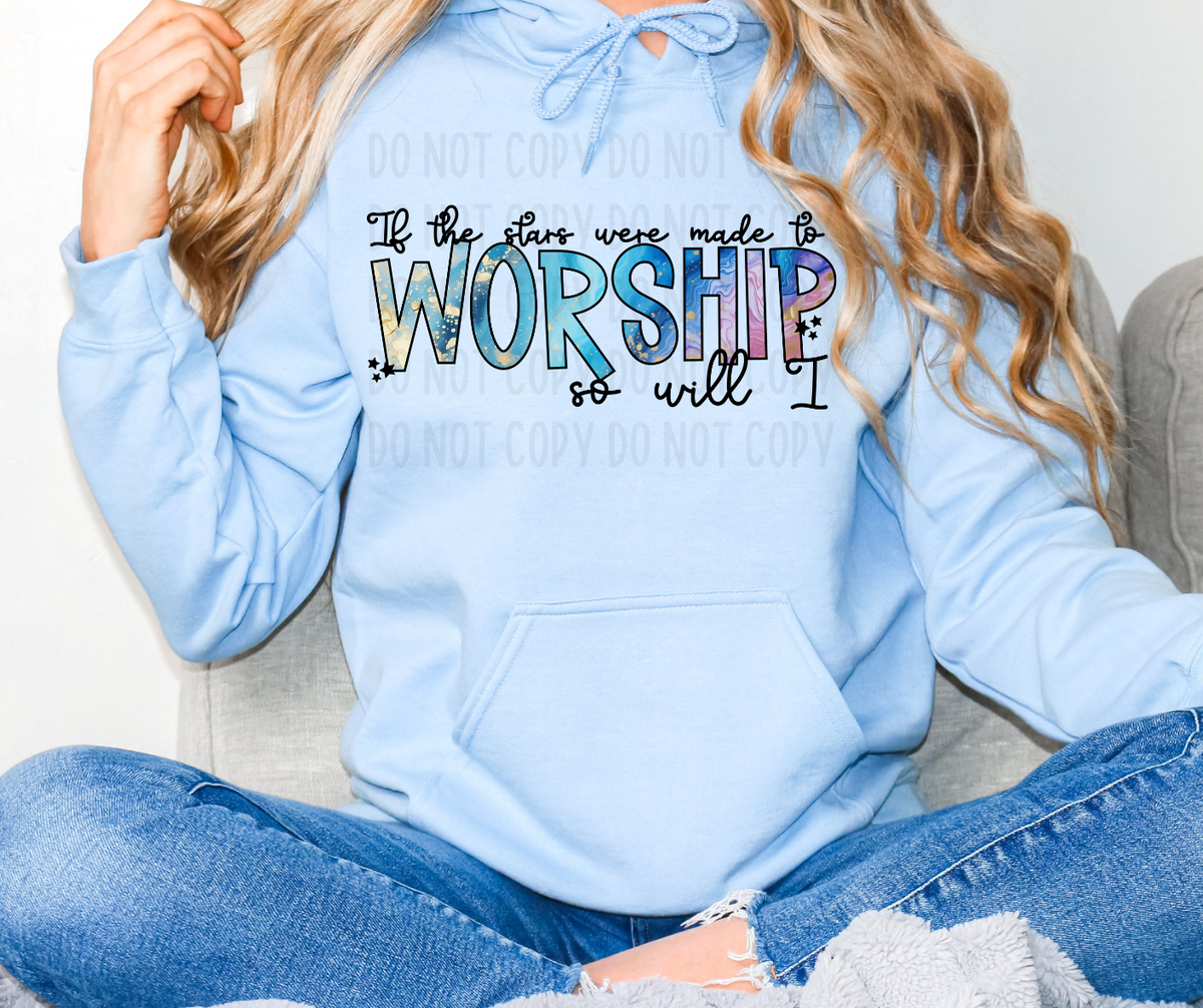 If the stars were made to worship so will I (canvista) DTF transfer