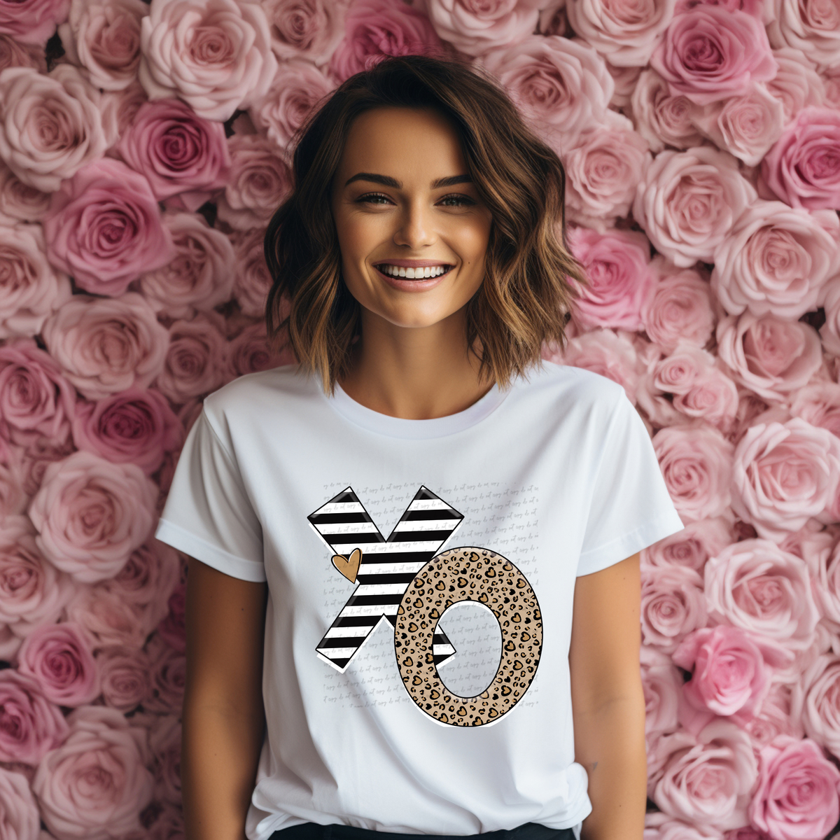 XO Stripe and Leopard Font 116996 DTF Transfer