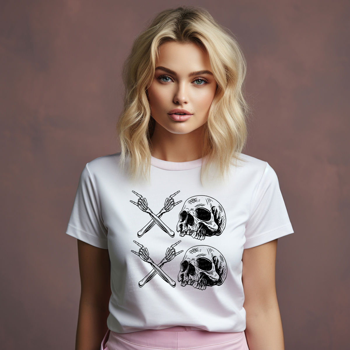 Xoxo Skull Black 81679 DTF Transfer