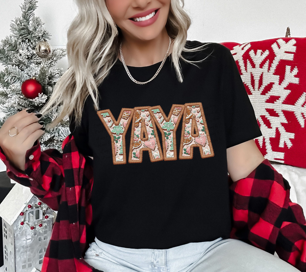 Yaya Gingerbread Faux Embroidery 61947 DTF transfer