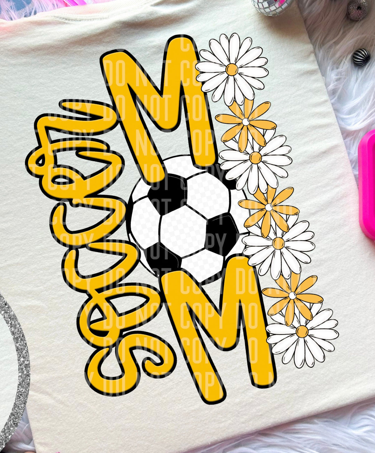 Soccer Mom Yellow BACK (Caplinger) DTF transfer