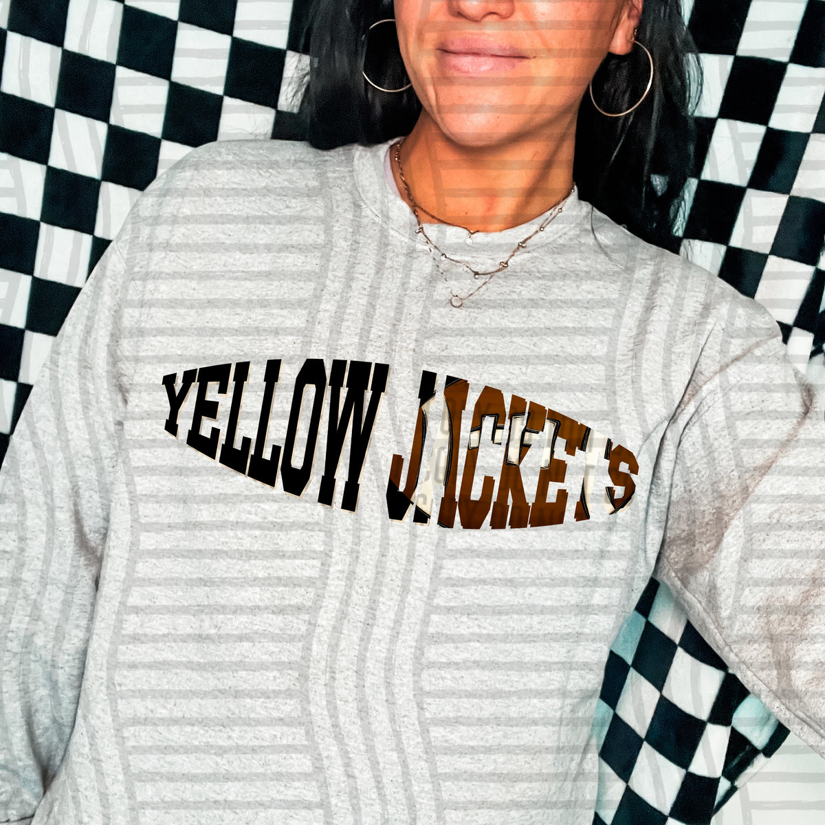 Yellow Jackets varsity clipped football (Caplinger) DTF transfer