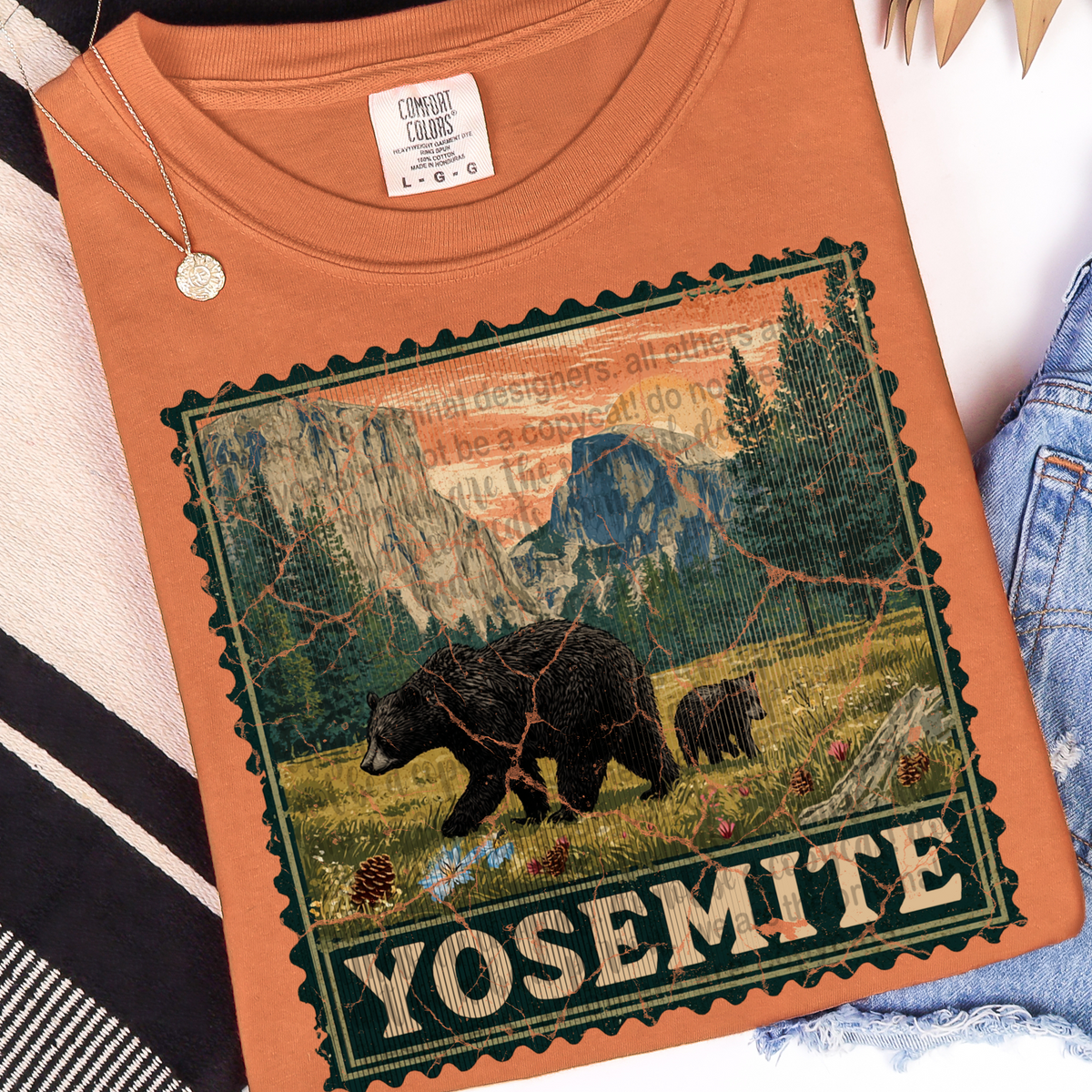 Yosemite vintage stamp (TTD) DTF transfer