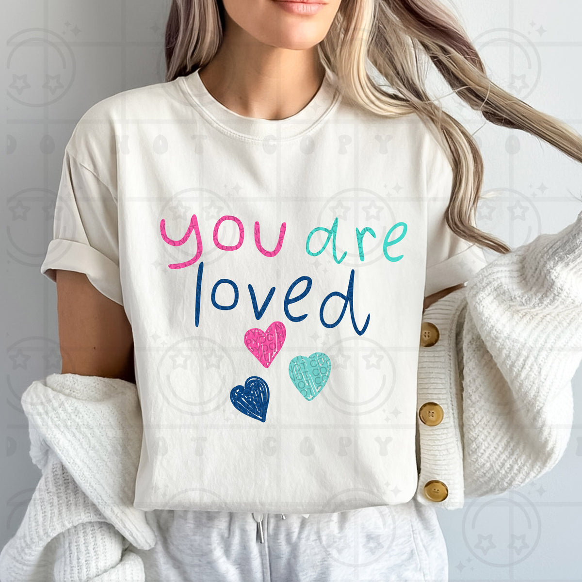 You are loved colorful (HW) DTF transfer