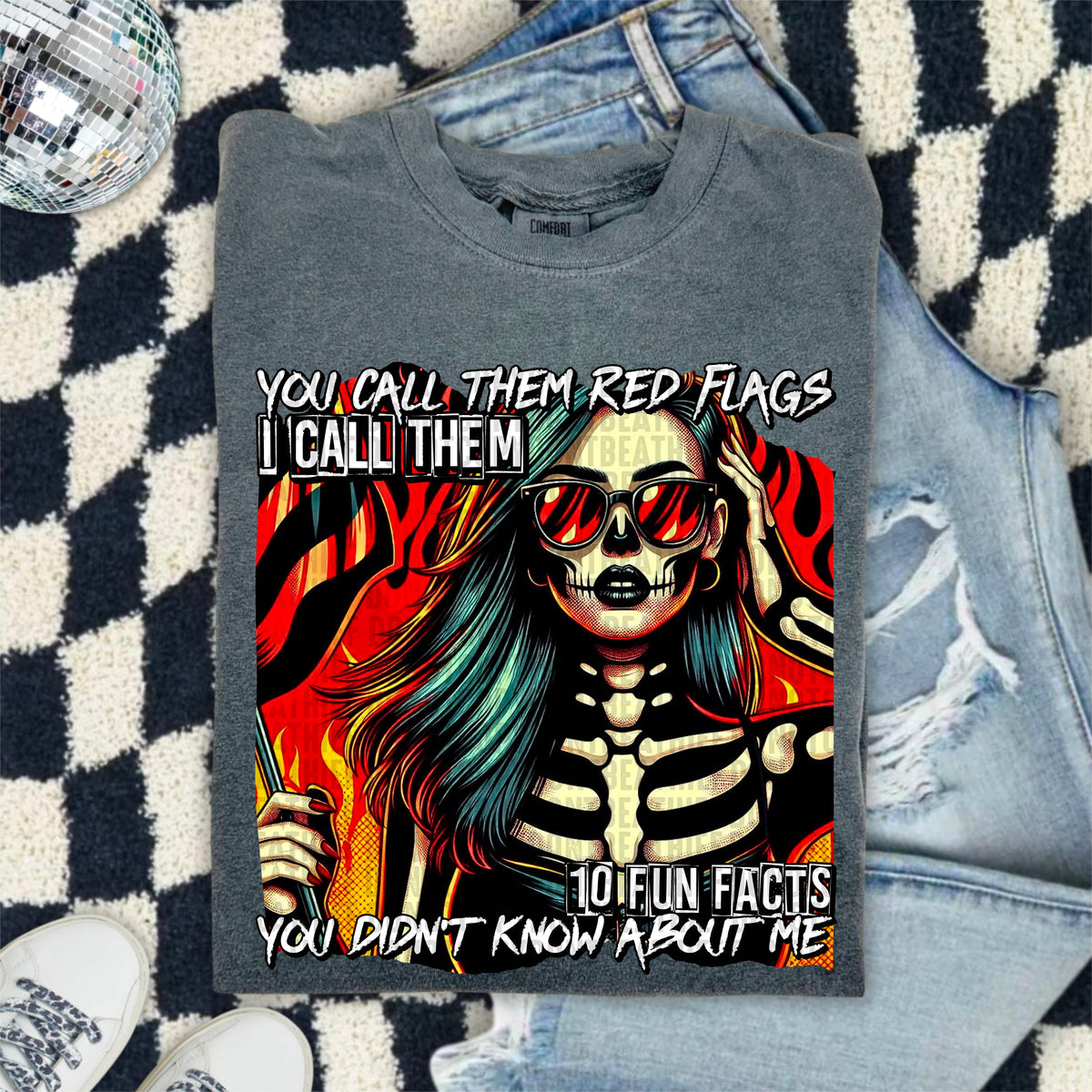 You Call Them Red Flags, I Call Them 10 Fun Facts You Didn't Know About Me 104467 DTF transfer