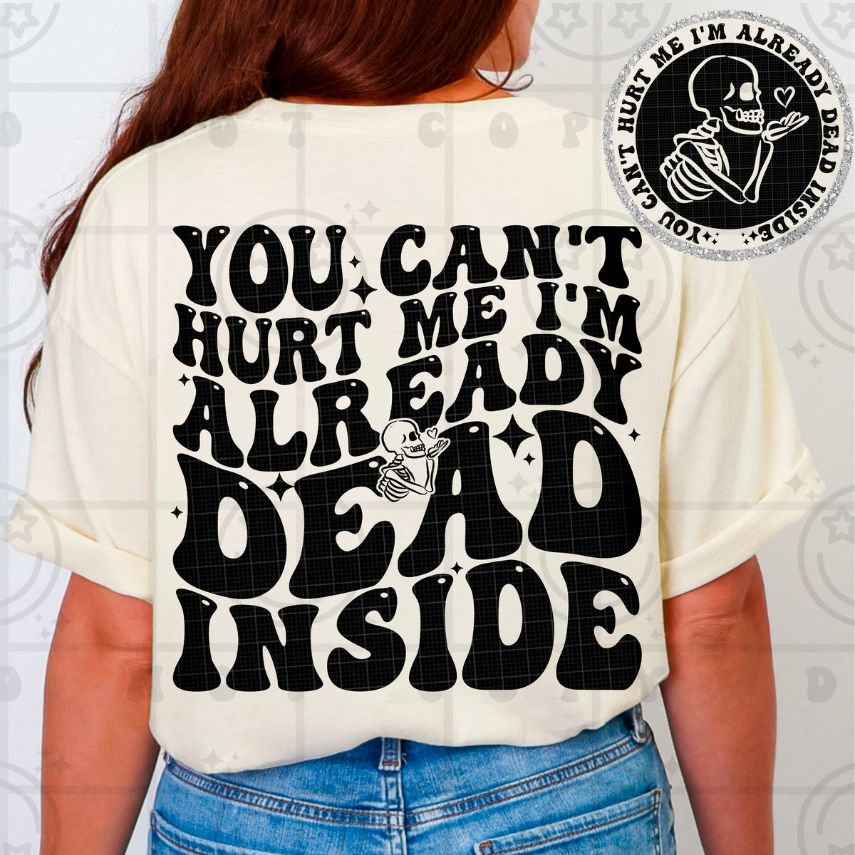You can't hurt me (POCKET ONLY) (HW) DTF Transfer