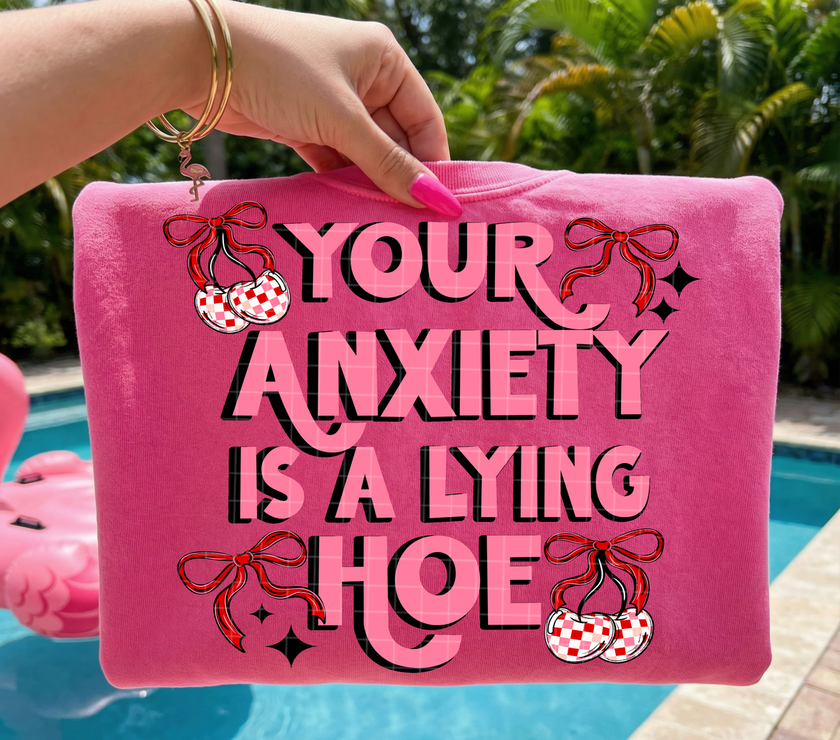 Your anxiety is a lying hoe (Linda) DTF Transfer