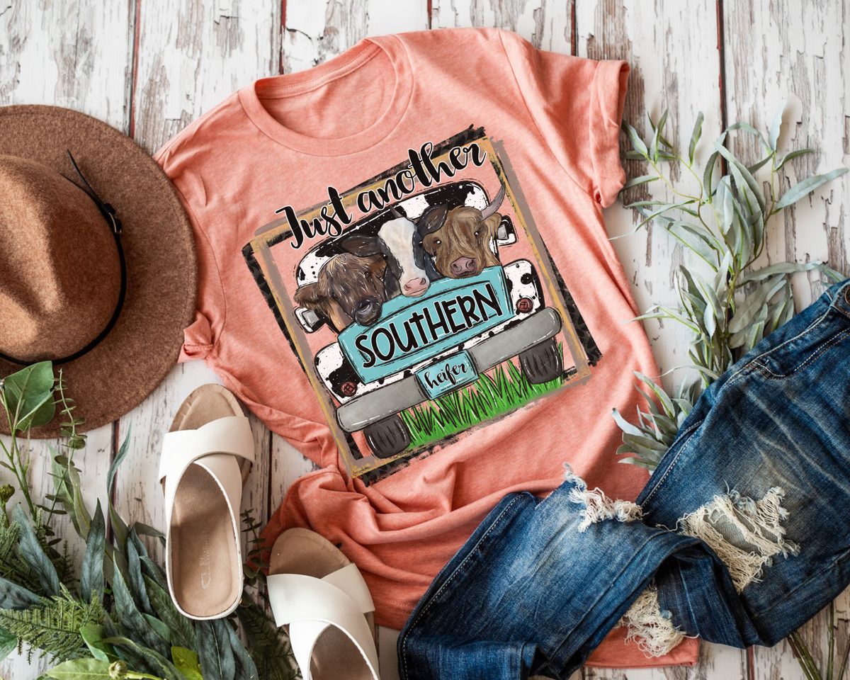 Just Another Southern Heifer Truck and Cows 112287 DTF TRANSFER