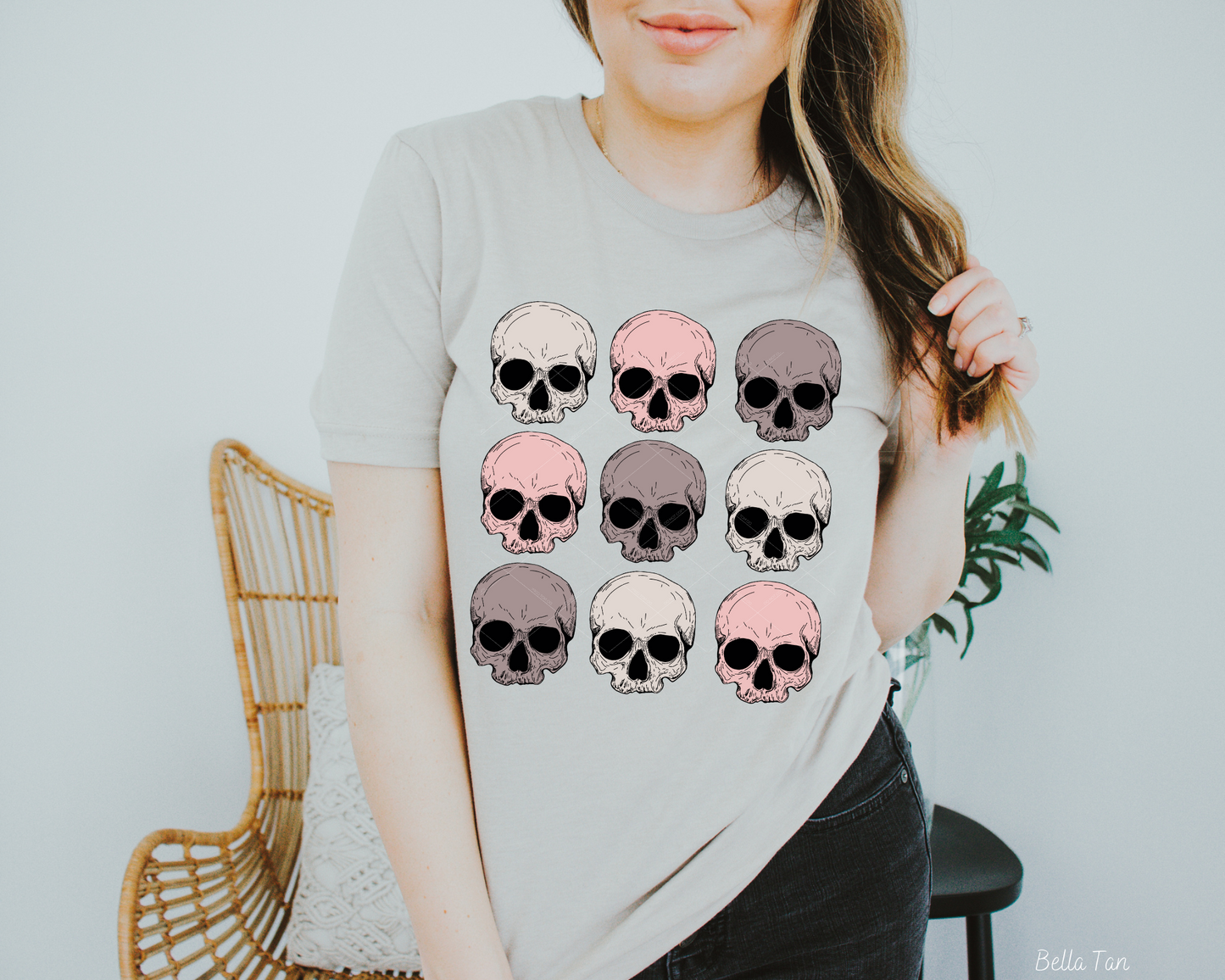 Pink Purple Skull Heads (No Font) DTF TRANSFER