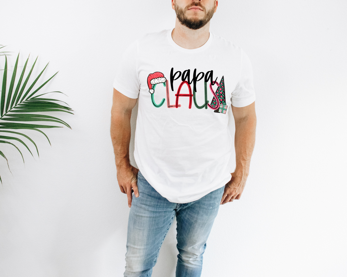 Papa Claus Santa Hat Christmas Tree 8804 DTF TRANSFER