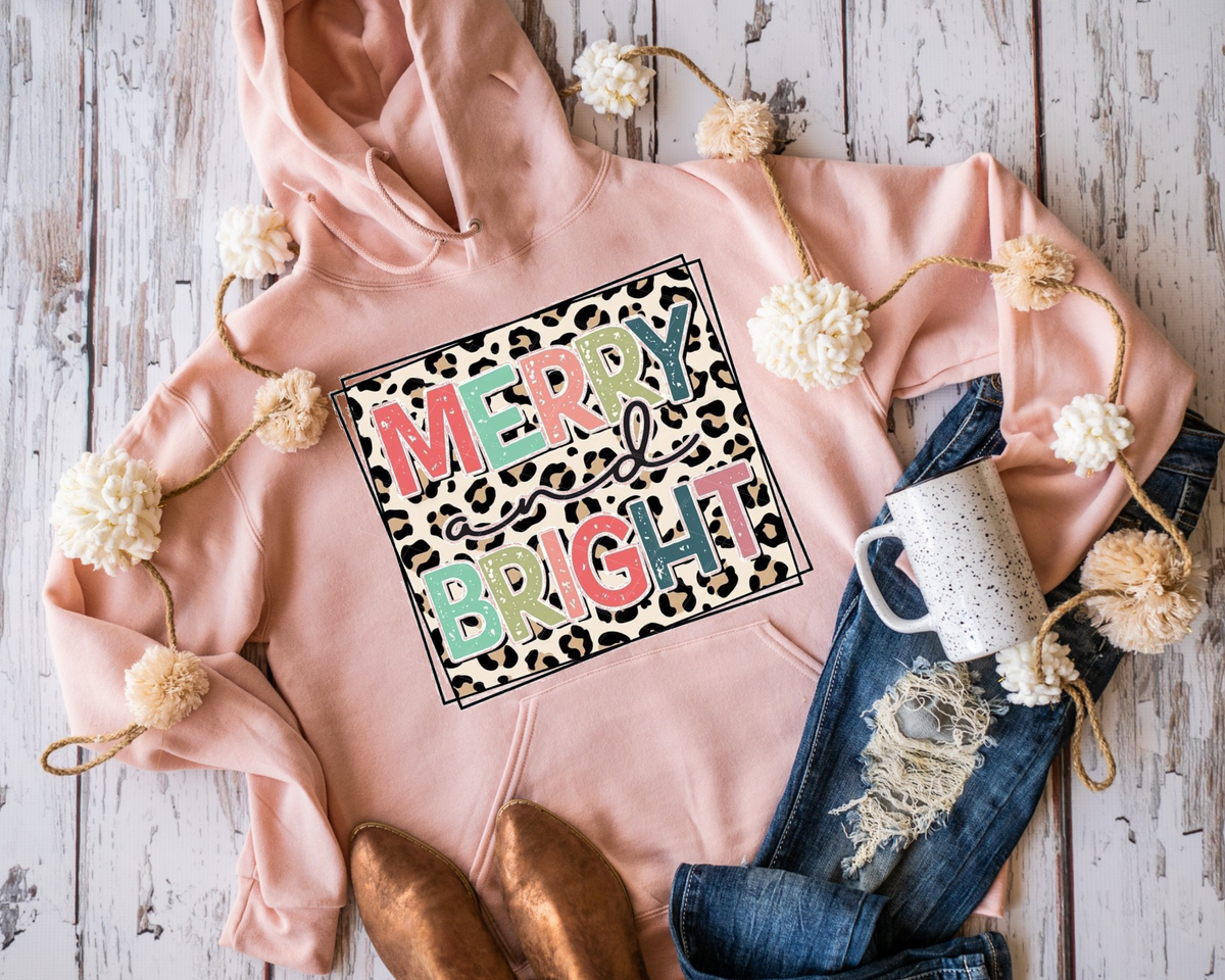 Merry And Bright Leopard Background 8406 DTF TRANSFER