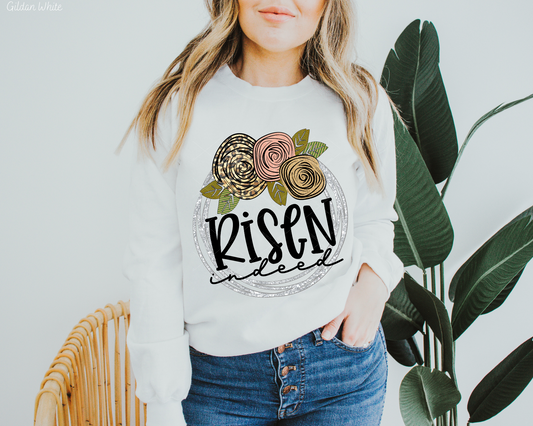 Risen Indeed Circle Leopard Burlap DTF TRANSFER