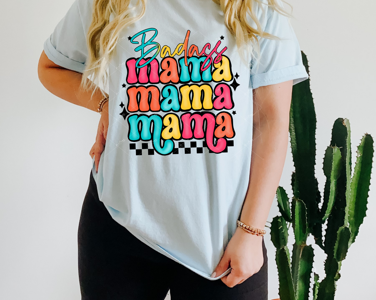 Badass Mama (bright colors) 1223 DTF TRANSFER