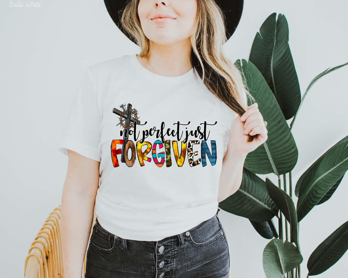 Not Perfect Just Forgiven Cross 112635 DTF TRANSFER