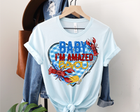 Baby I'm Amazed BAYOU (lobster, red & blue) 1218 DTF TRANSFER