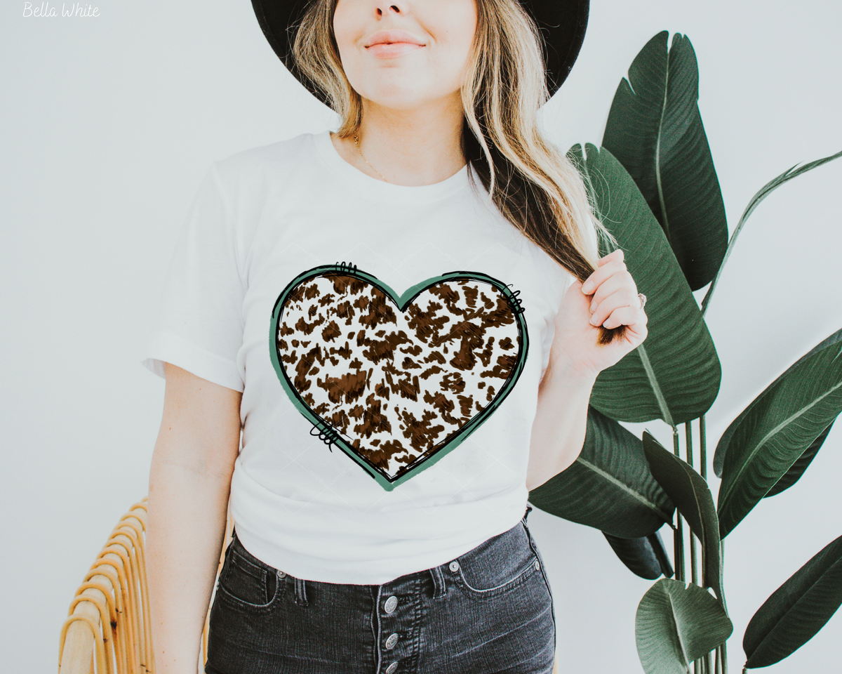 Cow Print Heart 112590 DTF TRANSFER