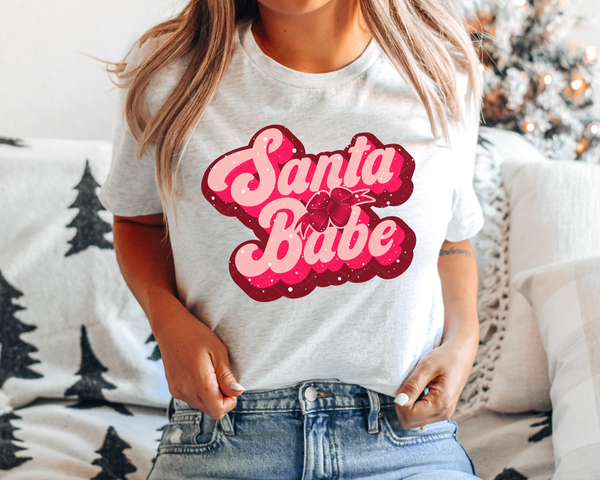 Pink Santa Baby Stanly DTF Transfer