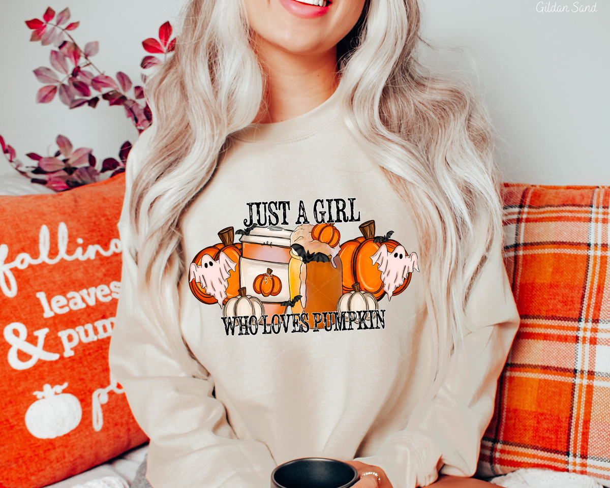 Just A Girl Who Loves Pumpkins 112585 DTF TRANSFER