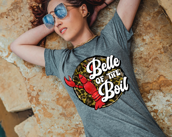 Belle Of The Boil (lobster, leopard background) 9024 DTF TRANSFER
