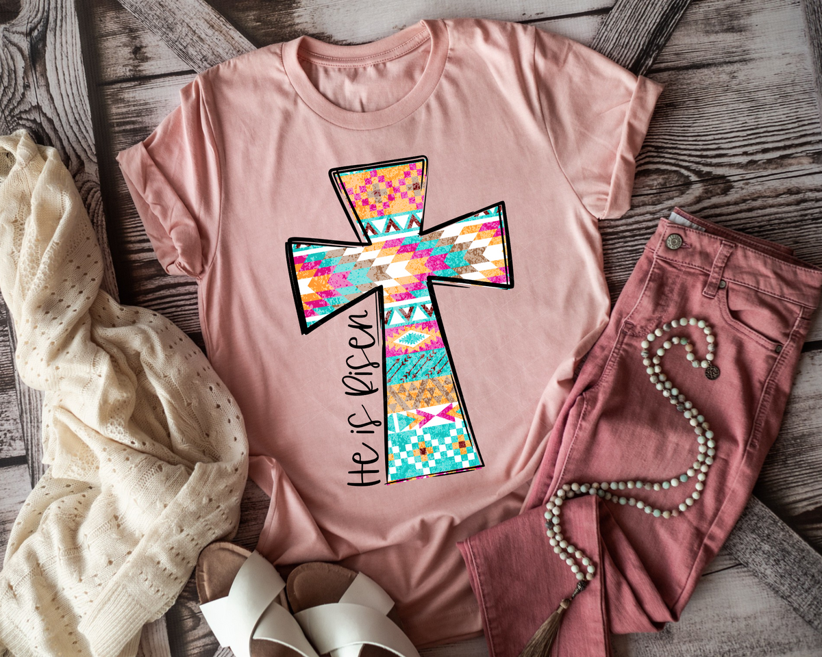 He Is Risen Serape Cross 112573 DTF TRANSFER