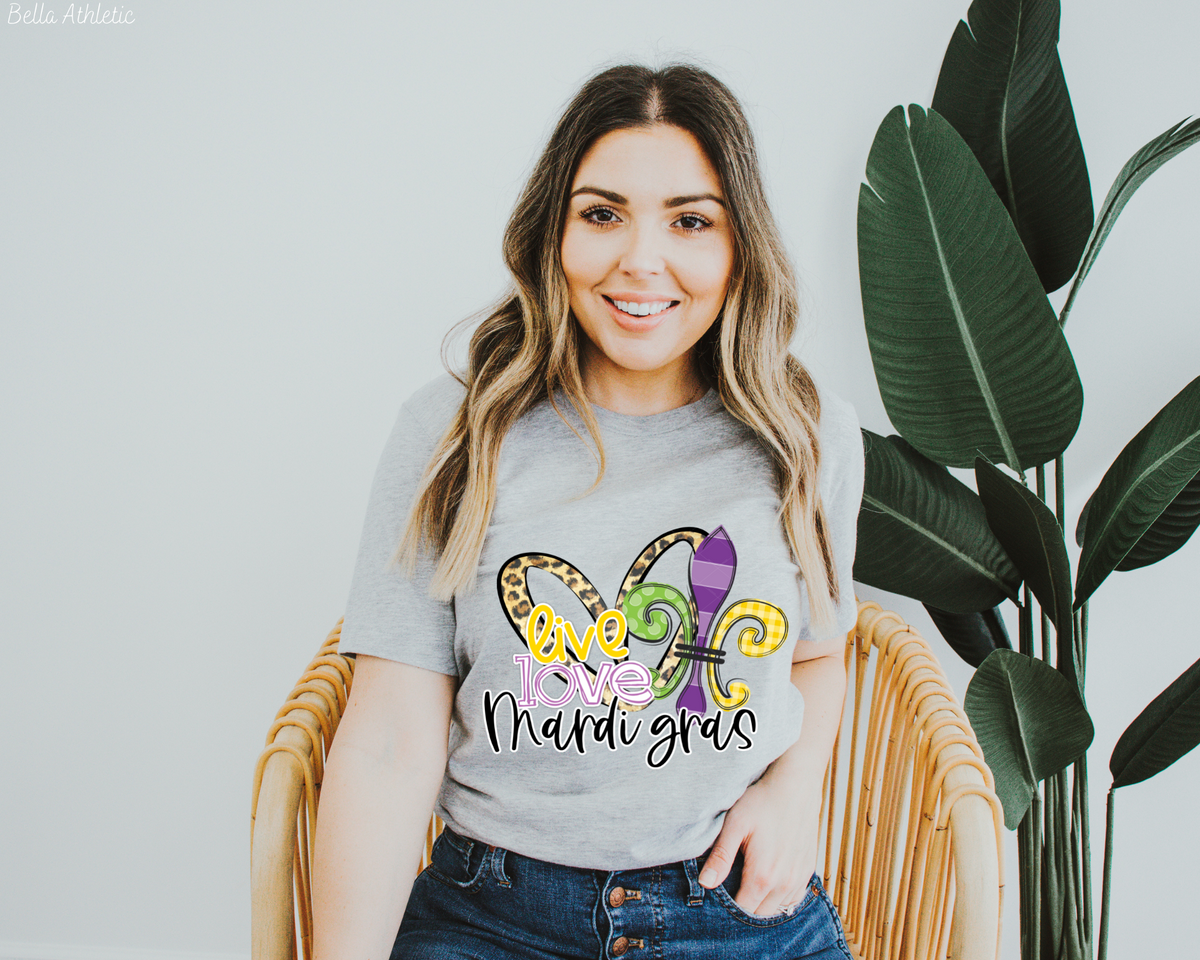 Live Love Mardi Gras 112589 DTF TRANSFER