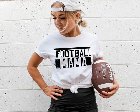 Football Mama (stencil block lettering, black lettering) 1941 DTF TRANSFER