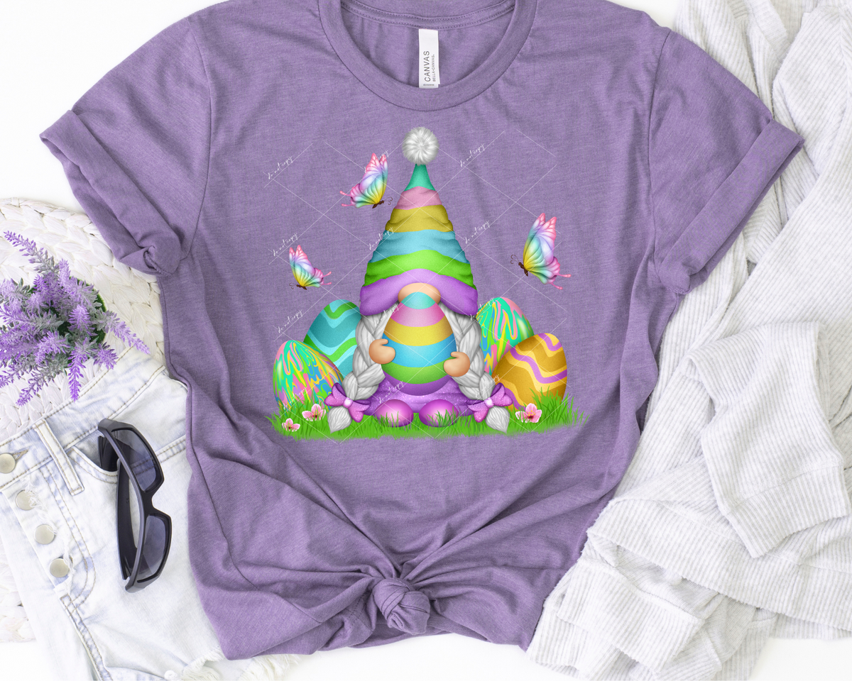 Easter Lady Gnome, Easter eggs and butterflies 1336 DTF TRANSFER