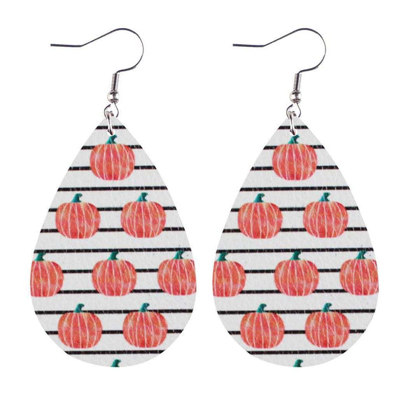 Orange pumkins (stripes) earrings