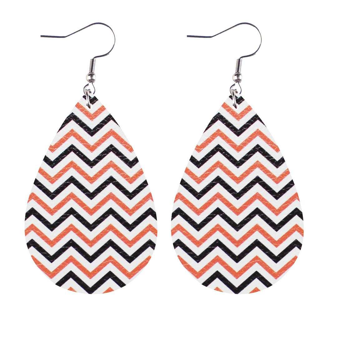 Halloween chevron earrings