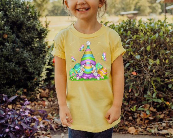 Easter Lady Gnome, Easter eggs and butterflies 1336 DTF TRANSFER