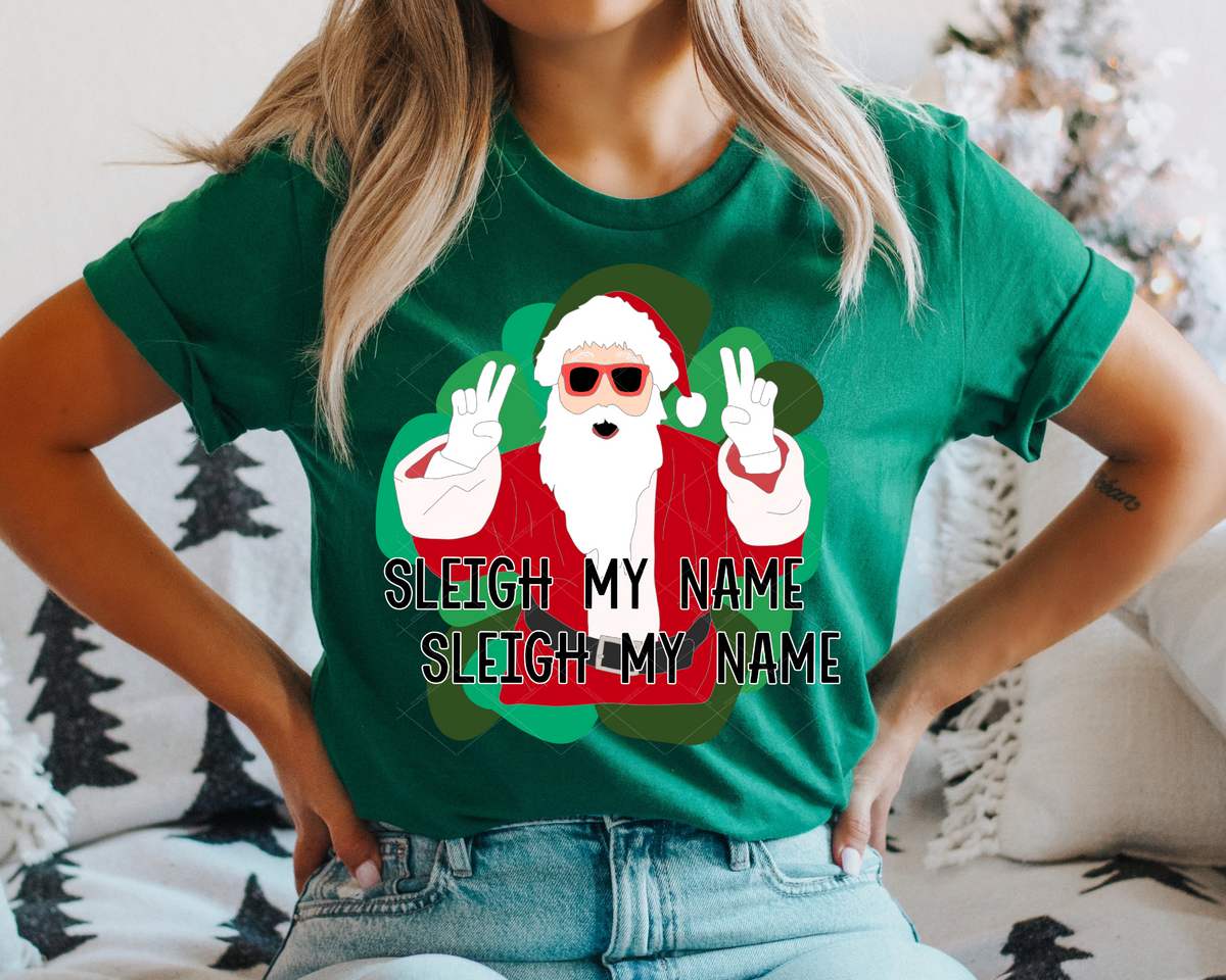 Sleigh My Name Sleigh My Name Santa Peace Hands Sunglasses 243 DTF TRANSFER