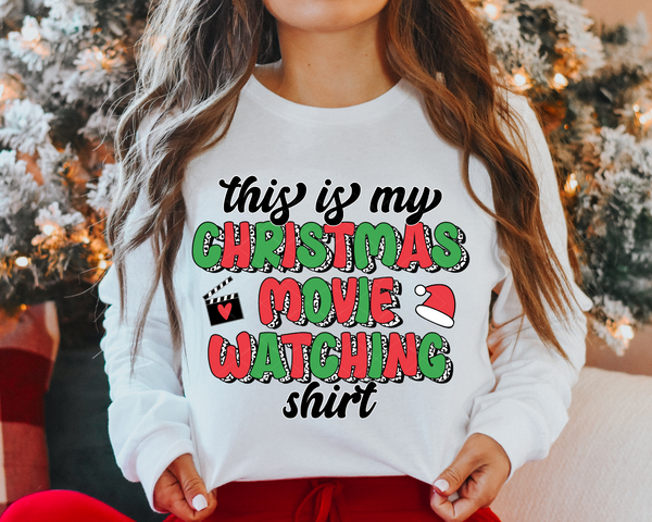 This Is My Christmas Movie Watching Shirt 8790 DTF TRANSFER