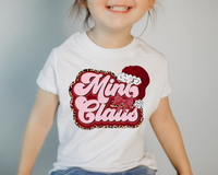 Mini Claus Leopard Red (Pink Font) 8774 DTF TRANSFER