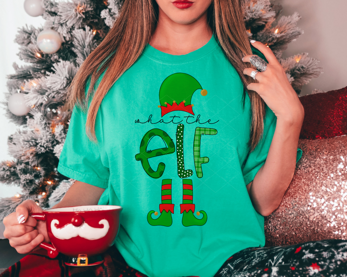 What The Elf Elf Hat Elf Feet 112290 DTF TRANSFER